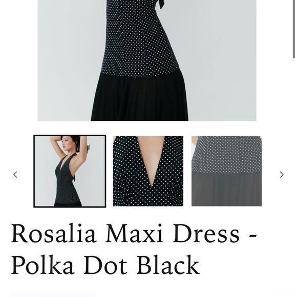 Rosalia Maxi Dress - Polka Dot Black Set Studio XS - Picture 3 of 8
